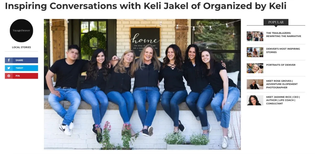 Voyage Denver Article - Organized by Keli & Co.