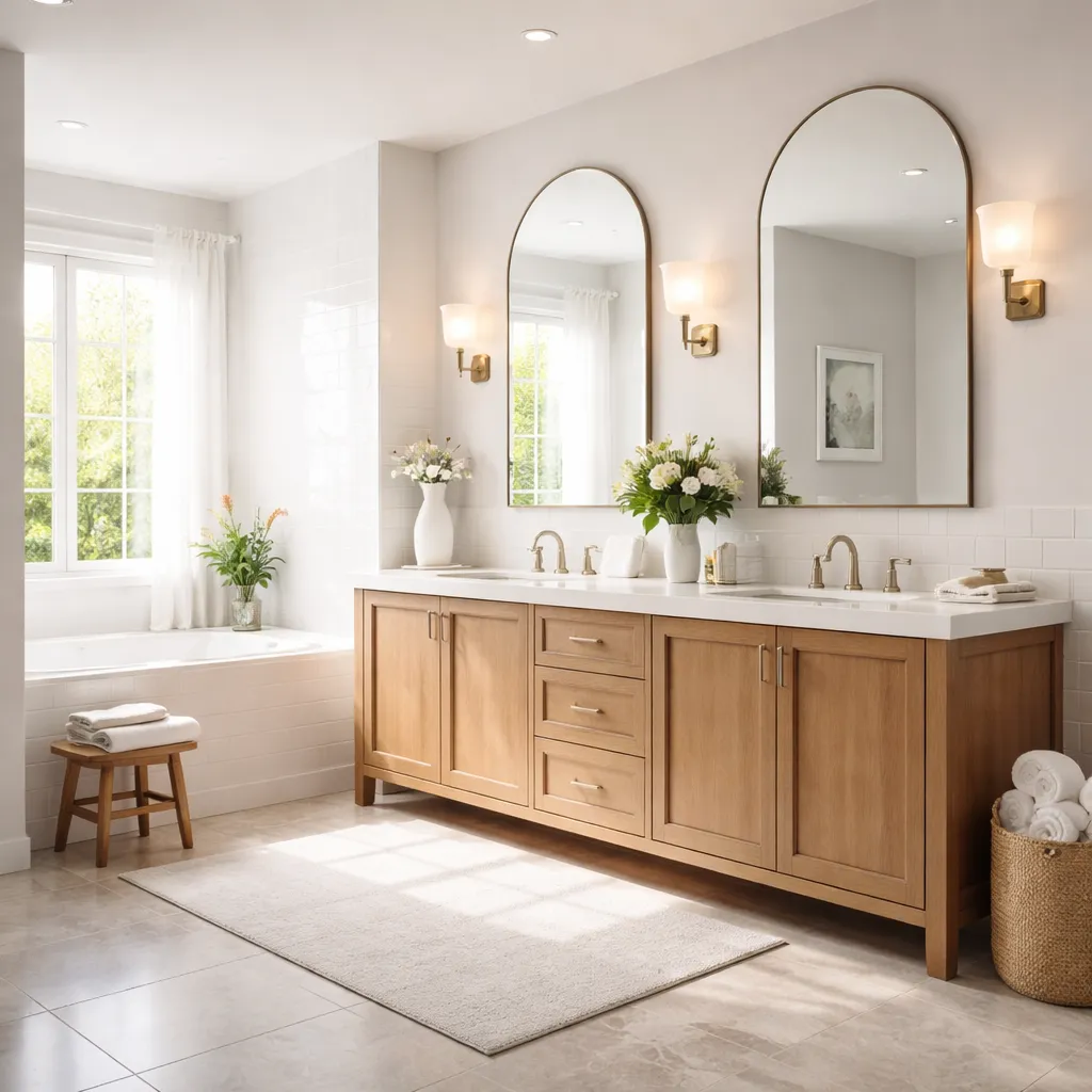 Moisture-resistant interior painting for a Sunriver bathroom, engineered to shield the home from High Desert sun.