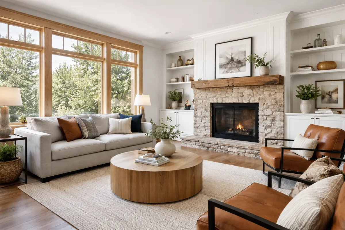 Professional interior painting for a custom farmhouse in Coburg, Oregon.