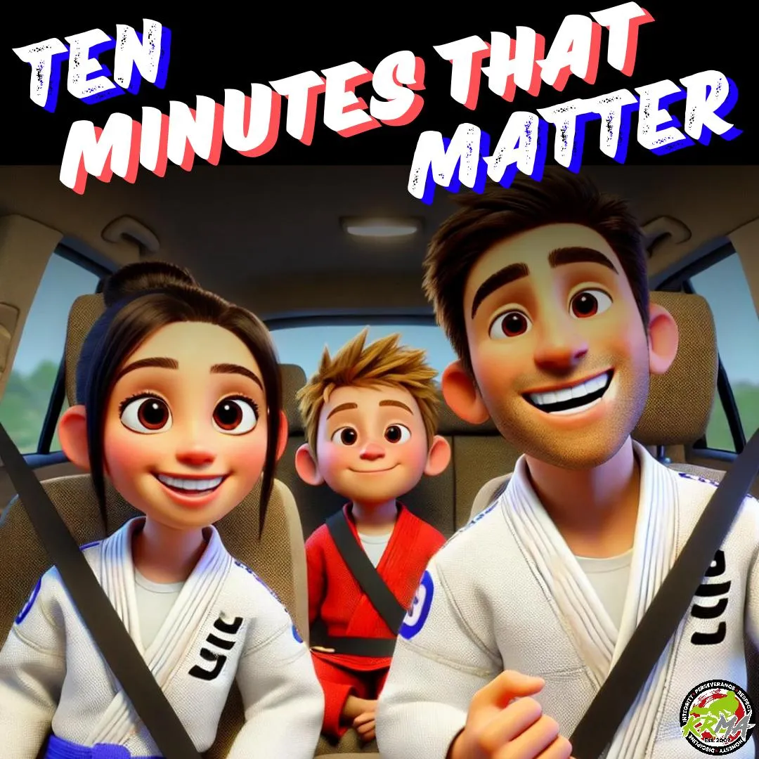 Preparing a child for martial arts class at KRMA