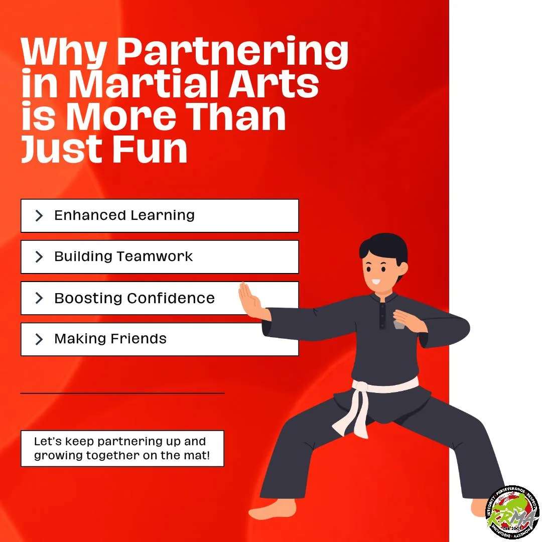 KRMA students practising martial arts partner drills together