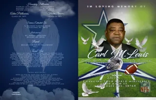 Obituary program and memorial print layout