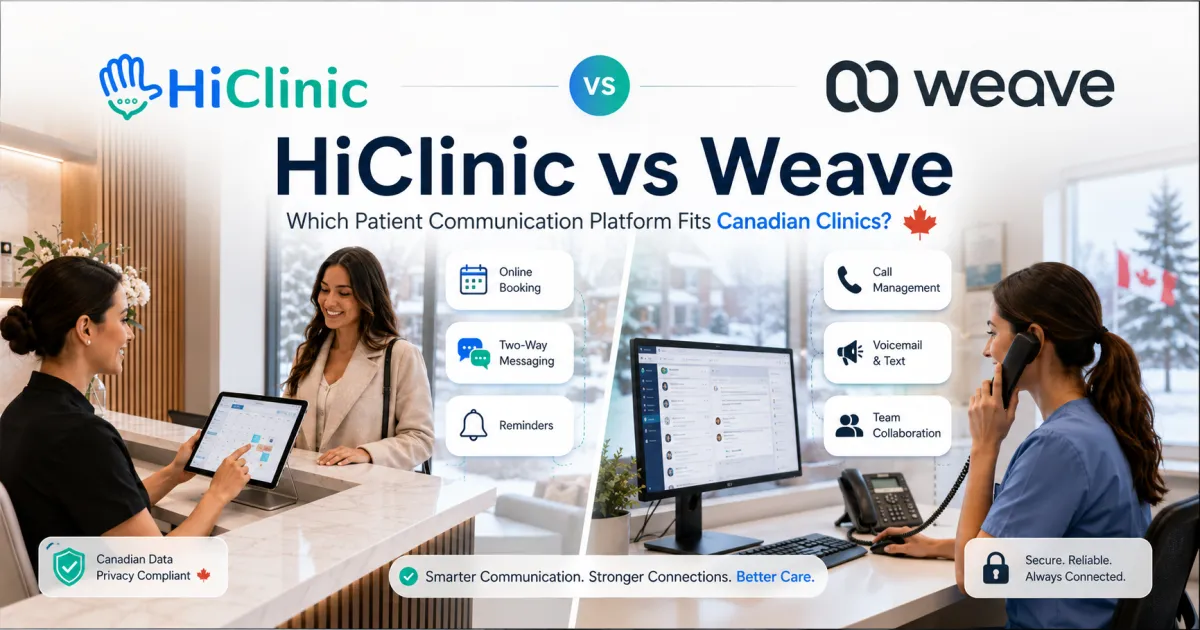 HiClinic vs Weave: Which Patient Communication Platform Fits Canadian Clinics?
