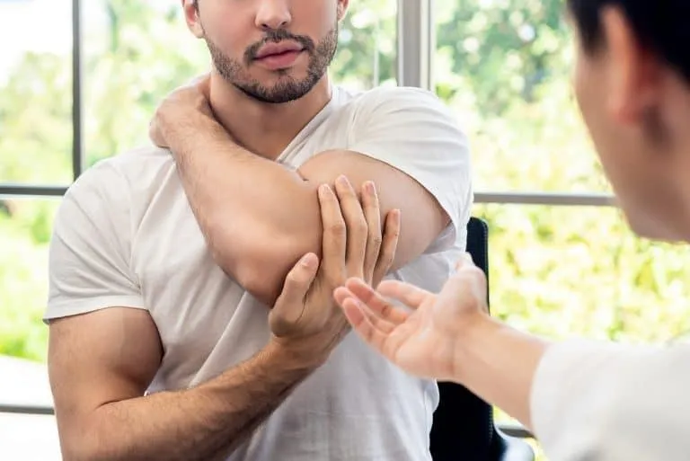 Man with arm pain
