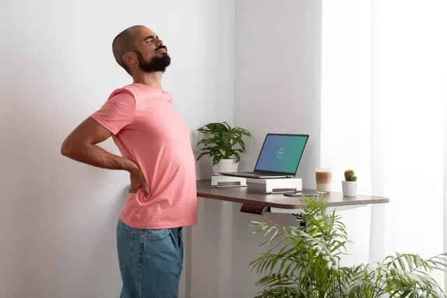 back pain at desk