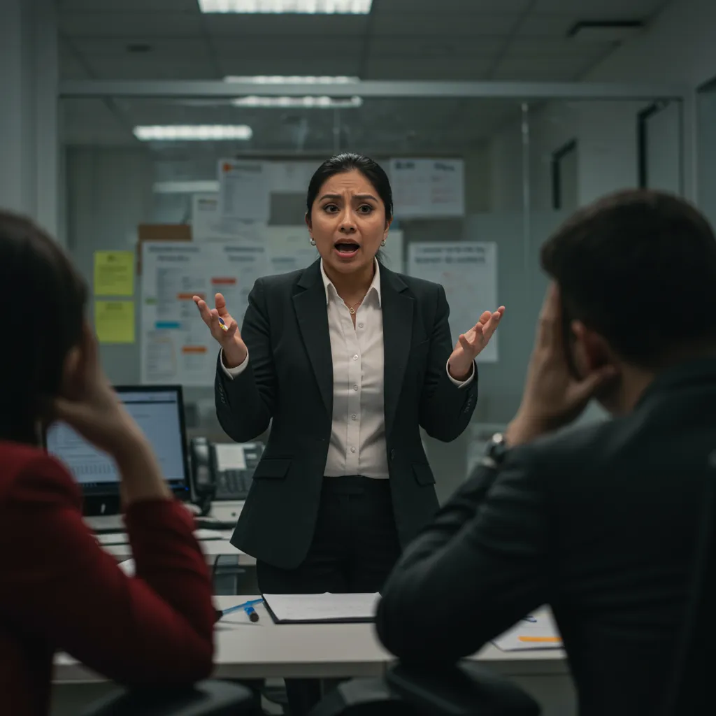 jefa mexicana motivando a sus empleados sin resultado