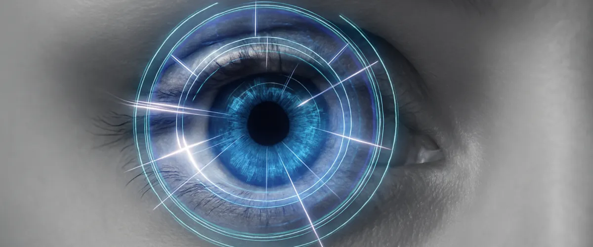 futuristic closeup of an eye
