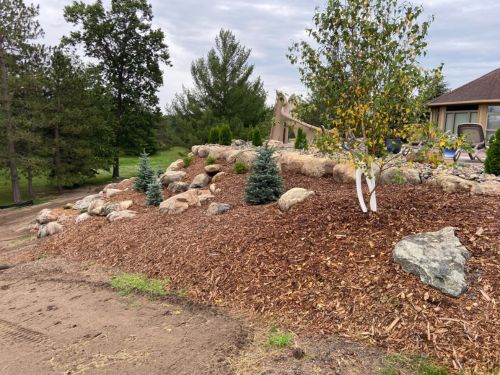 Nisswa Boulder Wall Installation