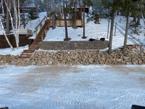 Nisswa Shoreline Rock Installation