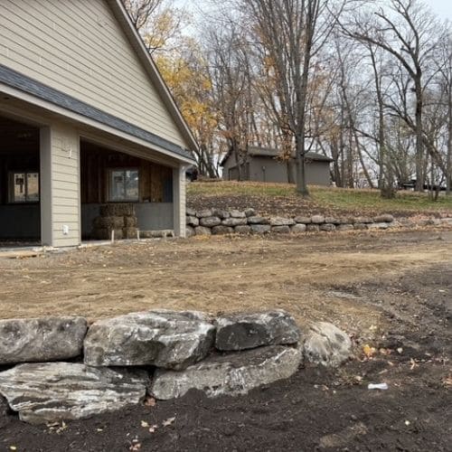 Shoreline Rock Installation Pequot Lakes