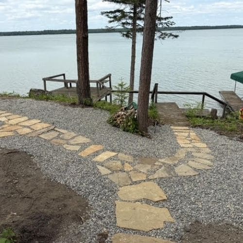 Shoreline Rock Installation Pequot Lakes