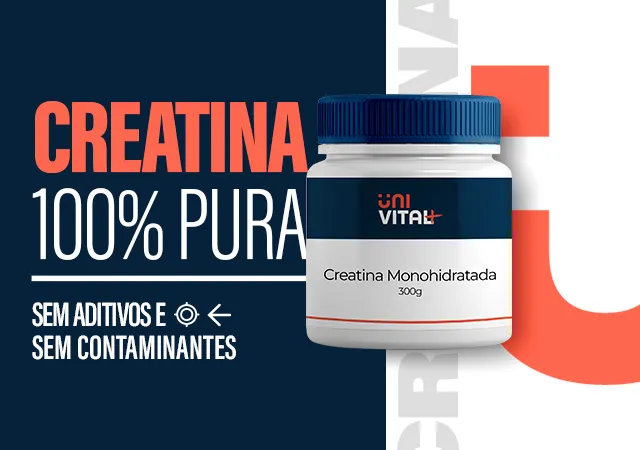 a melhor creatina 100% pura monohidratada é a da Univital Pharma