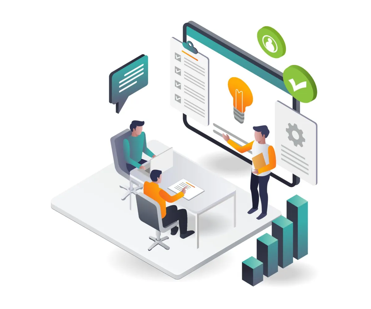 Xodrix's team working in a software