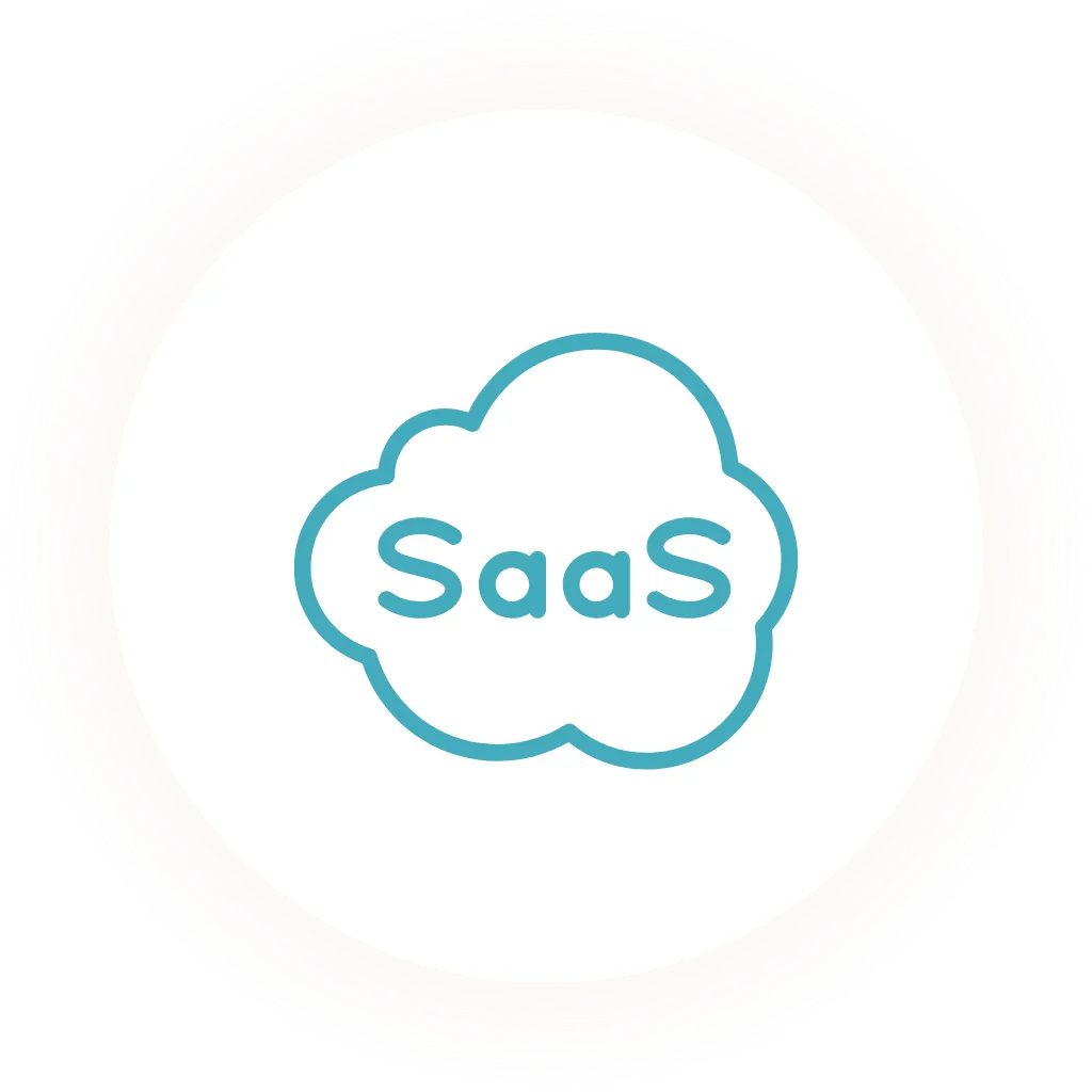SaaS in a cloud Icon