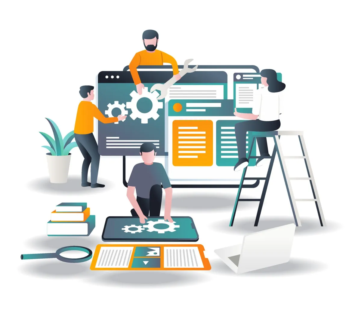 Team working on a software platfrom