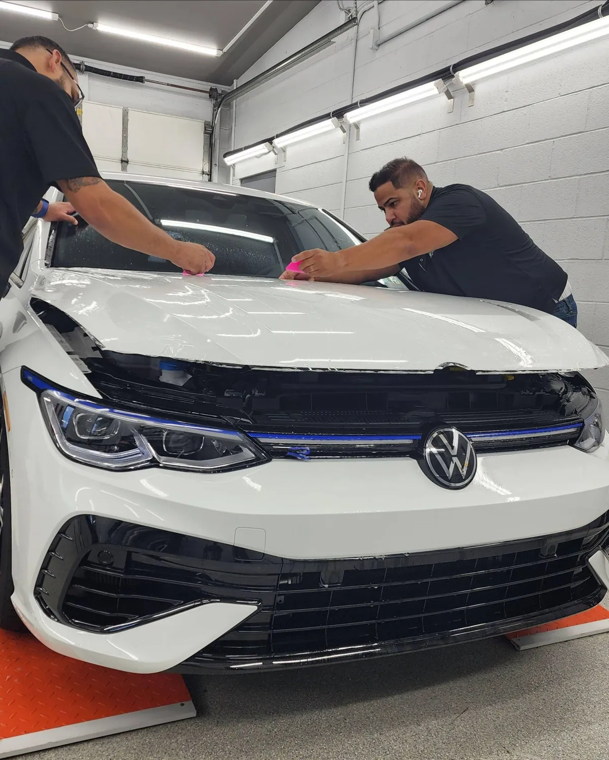 Prestige Auto Appearance installing PPF on a Volkswagen Golf GTI