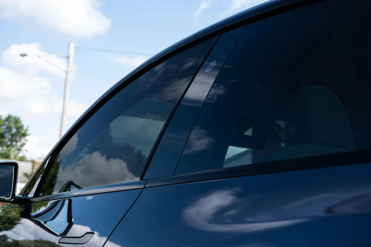 Tesla Model Y with Ceramic Window Tints installed at Prestige Auto Appearance in Lehigh Valley, PA. Enjoy superior UV protection, reduced glare, and enhanced privacy with our premium ceramic tinting service.