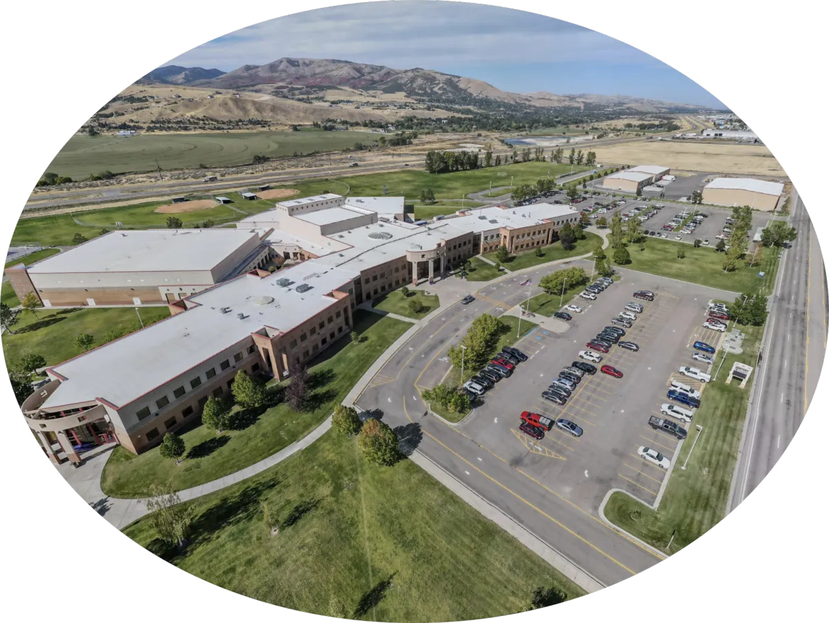 Aerial Panorama Photo - Century High School - Pocatello, Idaho
