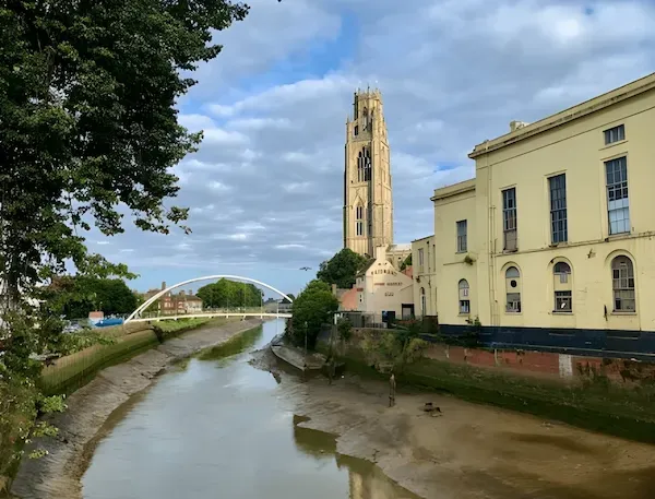 The river at the back of Boston's church in Lincolnshire