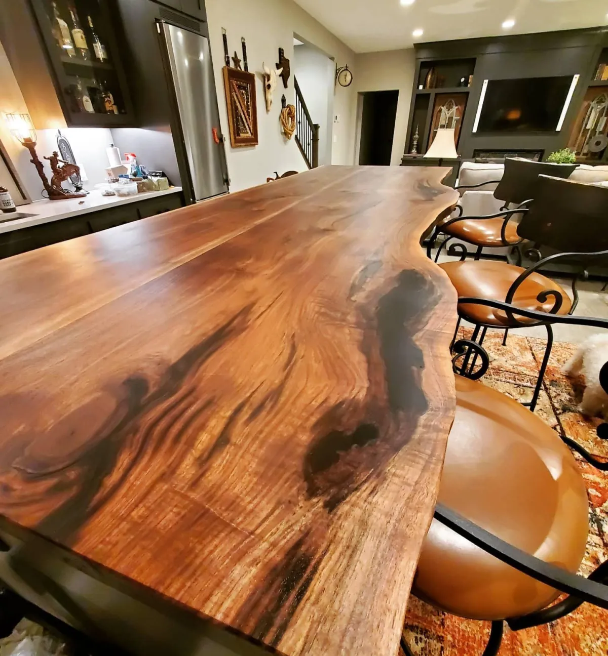 A custom table made by Matt Ruben of Hastings, MN