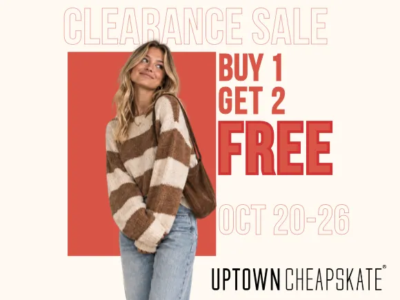 Buy 1 Get 2 FREE on Clearance