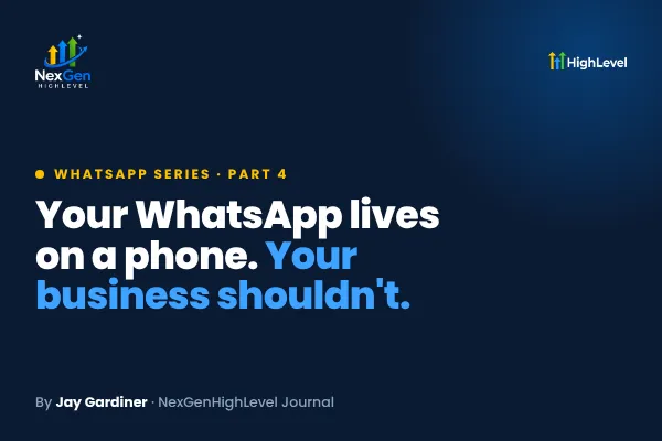 Your WhatsApp Lives on a Phone. Your Business Shouldn't.