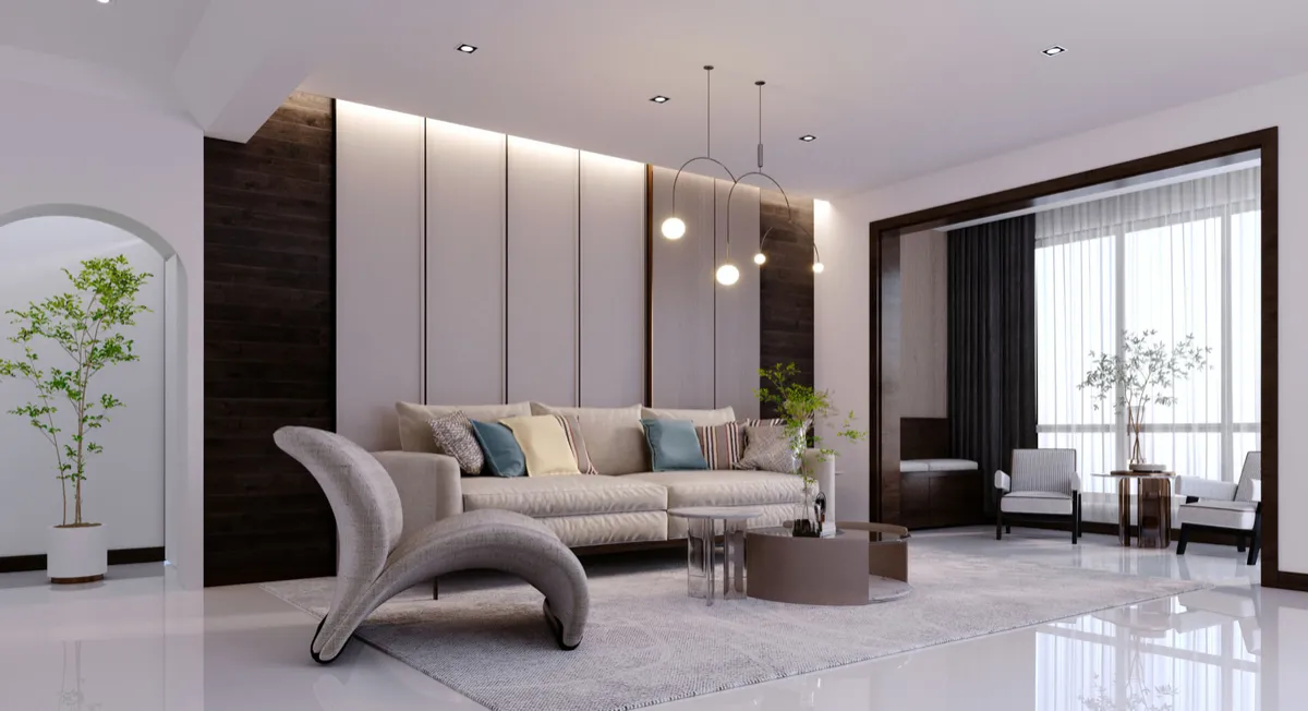 Staged living room by Everdwell Clean in Oviedo FL