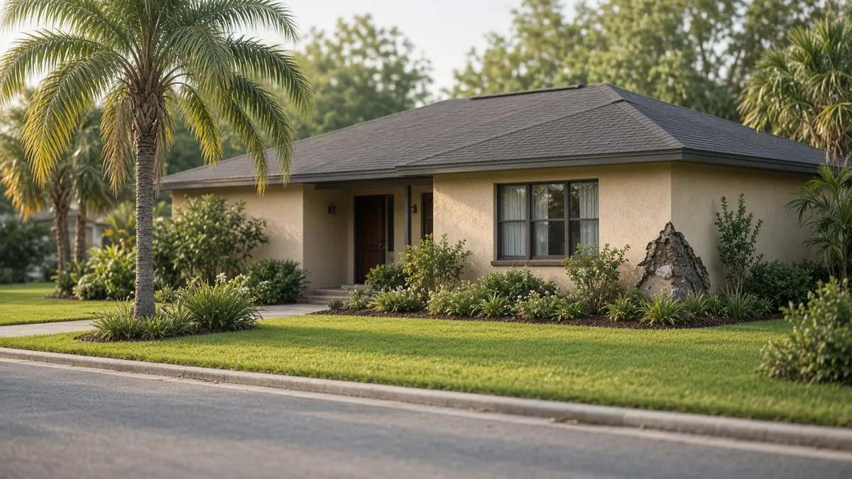 Central Florida suburban house exterior for a seller guide on termite damage