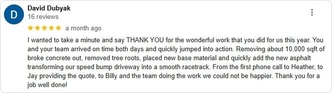 paving company review