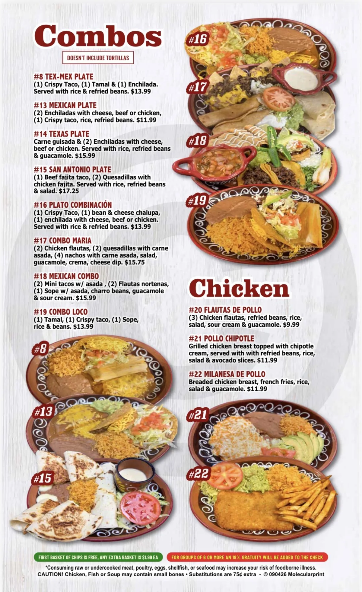 Ay Maria Restaurant | Del Mar, Favorites Menu