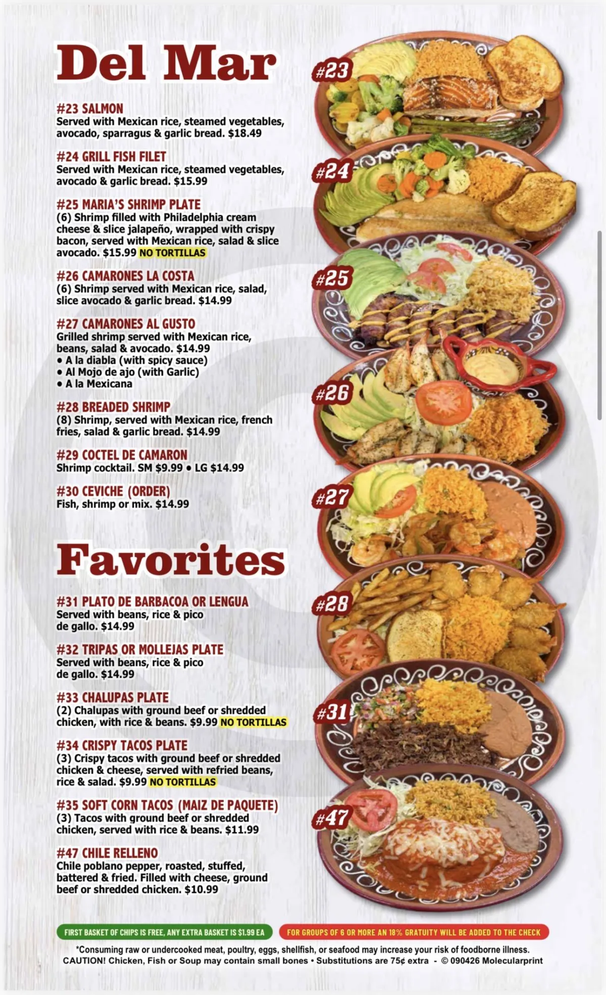 Ay Maria Restaurant | Pork, Soups, Hot Plates Menu