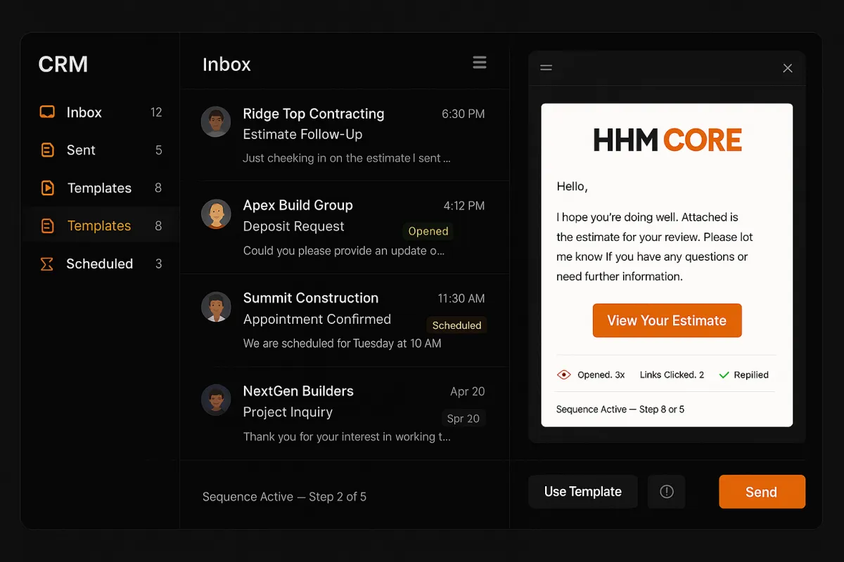Email communication interface