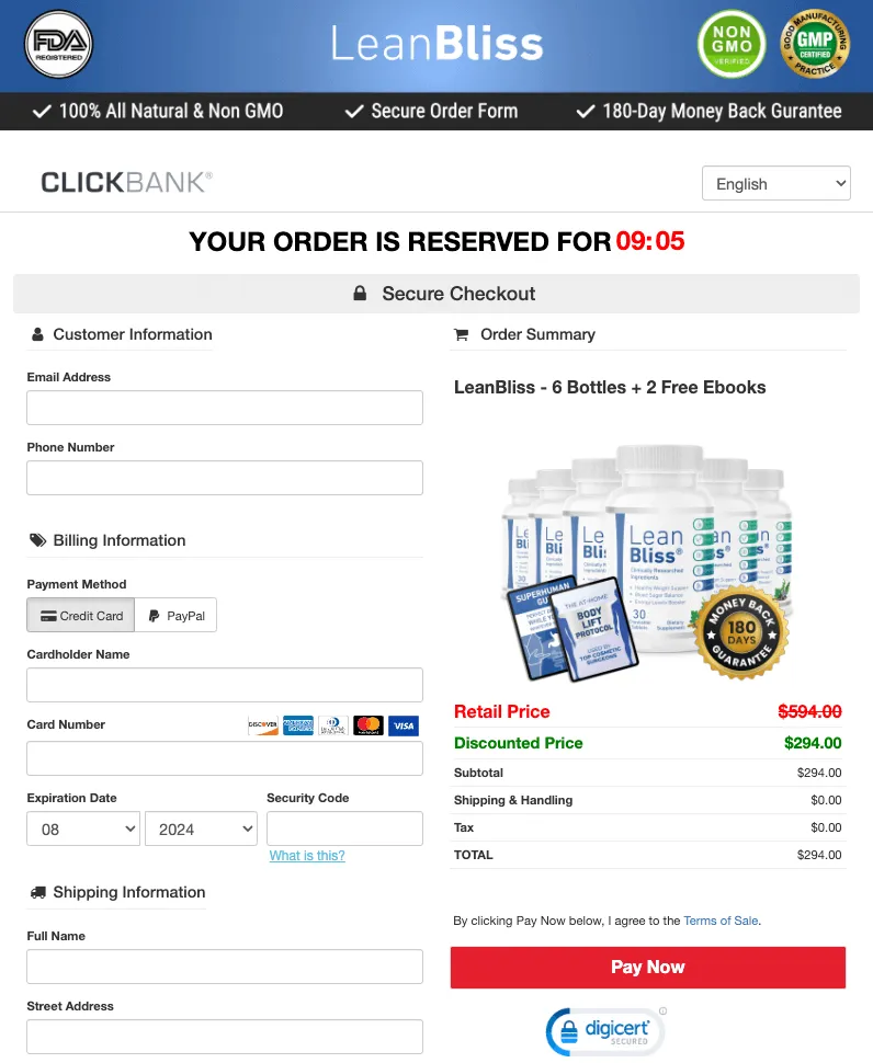 LeanBliss purchase