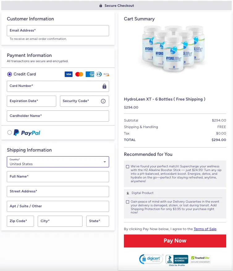 HydroLean XT purchase