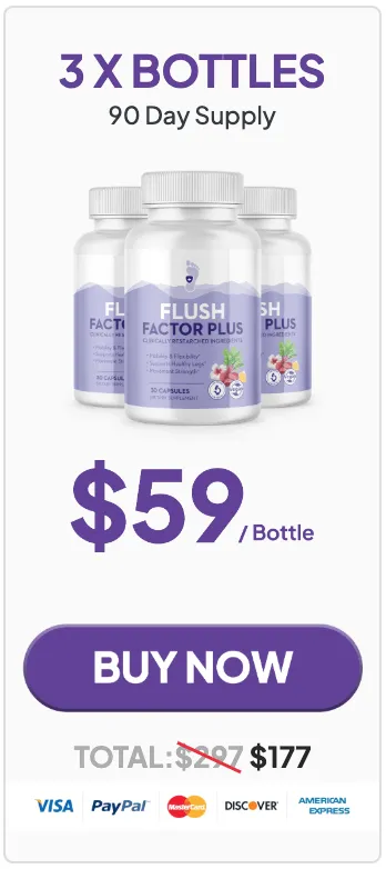 Flush Factor Plus 3 bottle