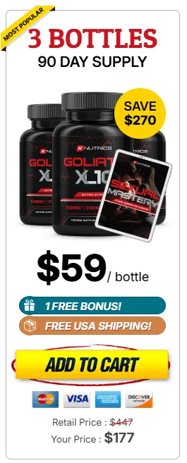 Goliath XL 10 3 bottle