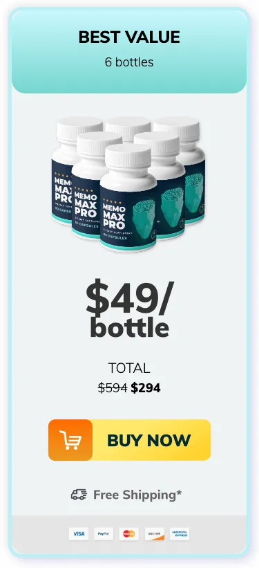 Memo Max Pro order 6 bottle