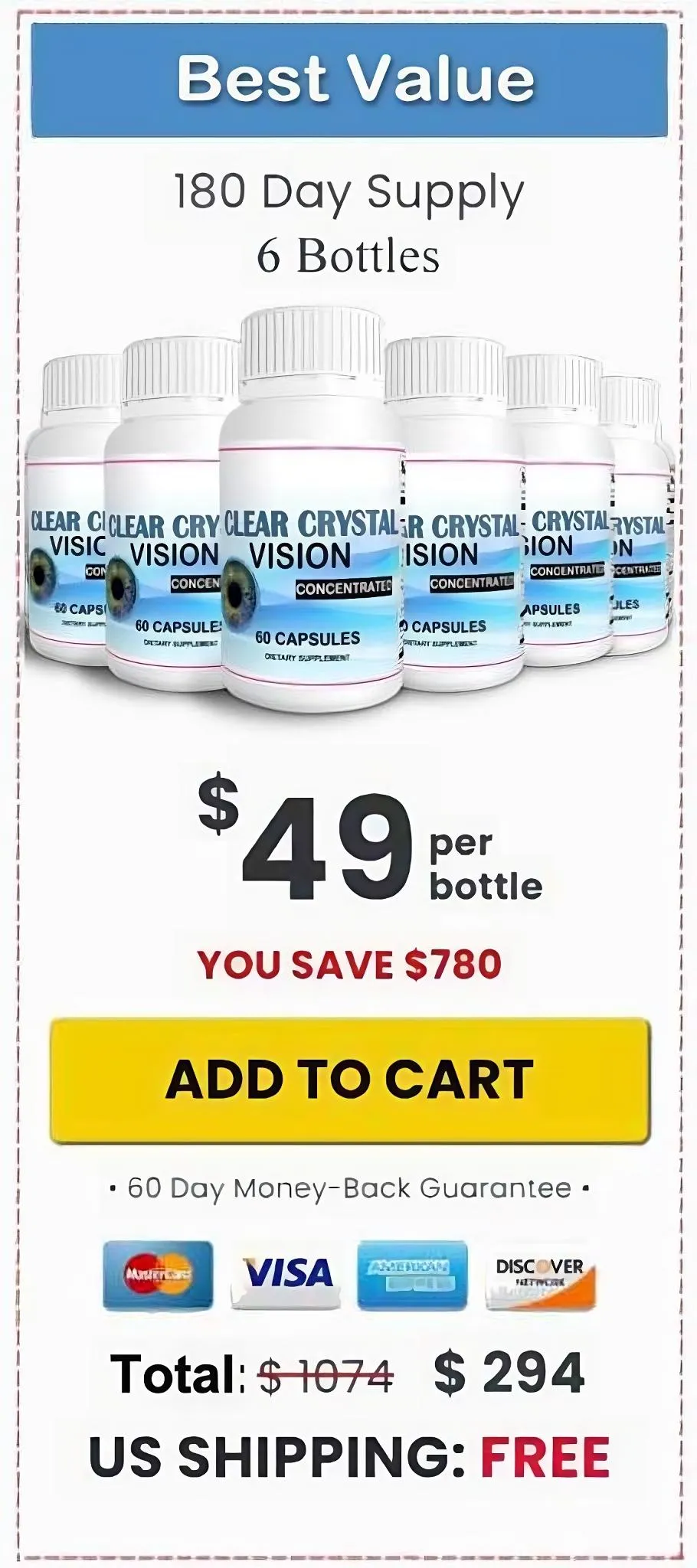 Clear Crystal Vision order bottle 6