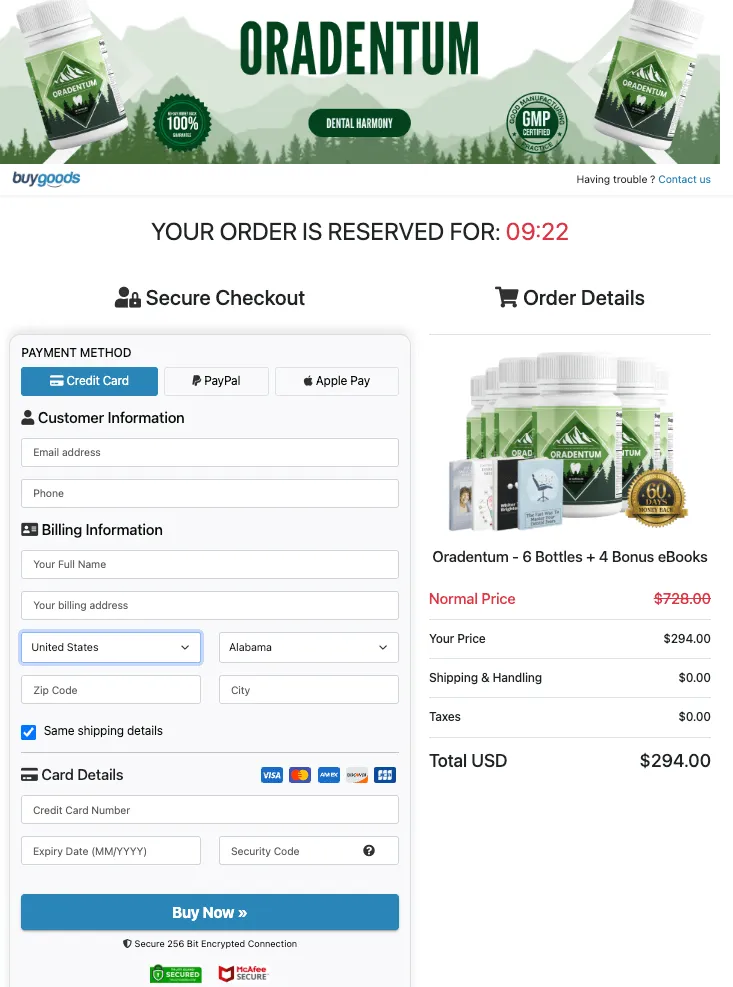 Oradentum purchase