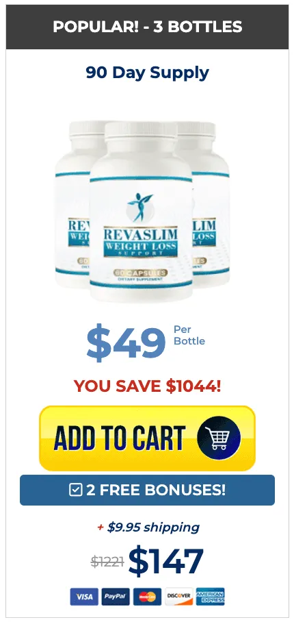 Revaslim order 3 bottle
