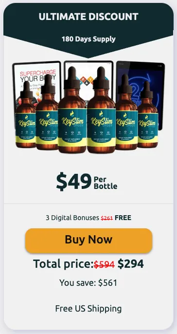 KeySlim order 6 bottle