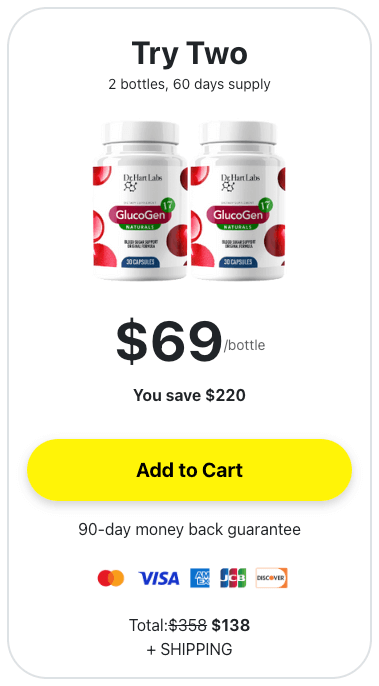 GlucoGen17 order 1 bottle