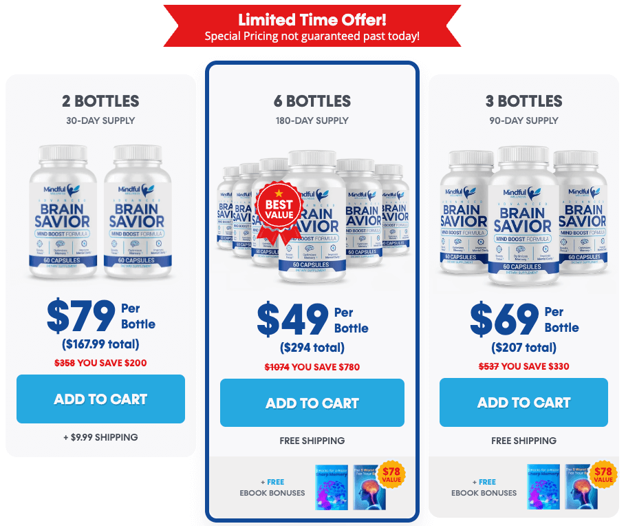 Brain Savior order bottle