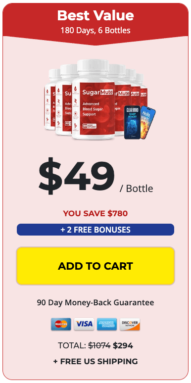 SugarMute order 6 bottle