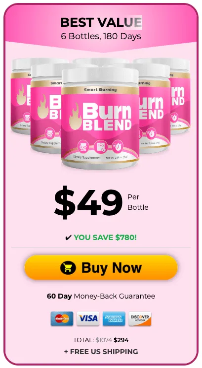 BurnBlend order 6 bottle