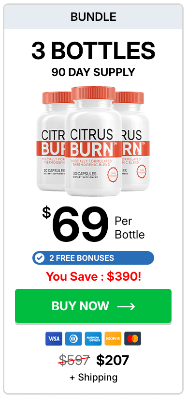 CitrusBurn order 3 bottle