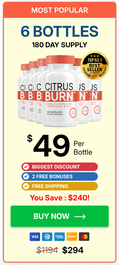 CitrusBurn order 6 bottle
