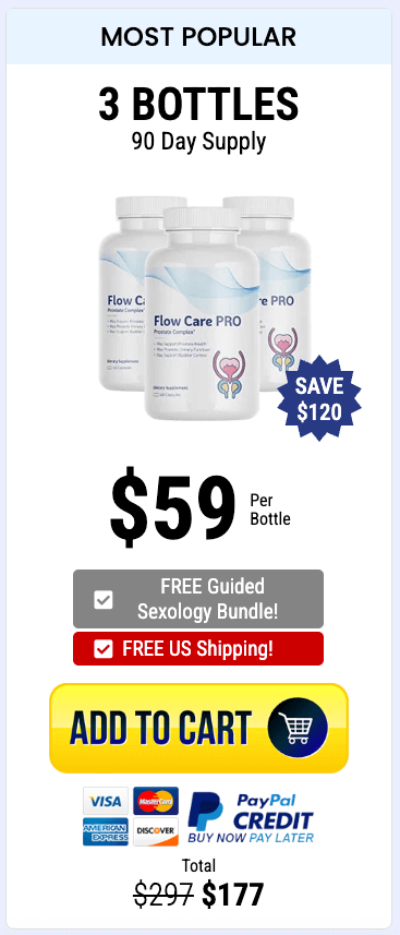 Flow Care PRO order 3 bottles