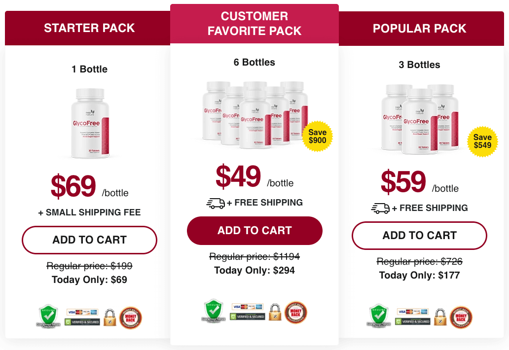 GlycoFree order 6 bottle