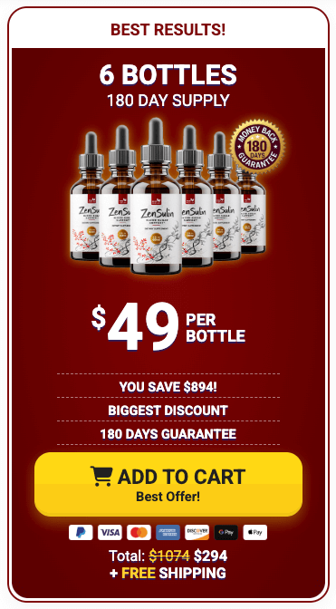 Zensulin order 6 bottle